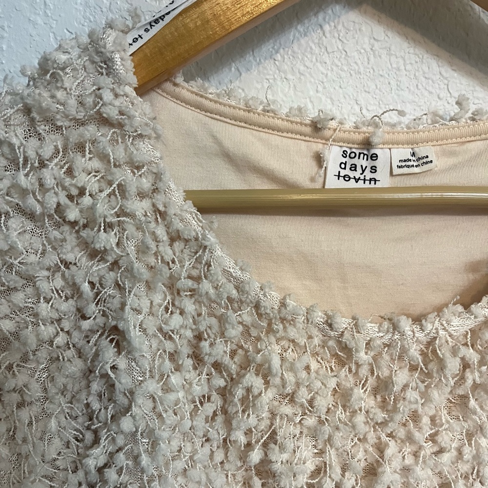 Some Days Lovin Popcorn Cropped Sweater